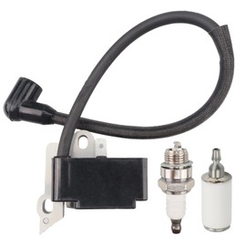 530039198 Ignition Coil with Spark Plug for Poulan Jonsered Chainsaws 1900 1900LE 1950 1950LE 1975 1975LE 2025 2050 2050LE 2050WT 2055 2055LE Replaces 53005227