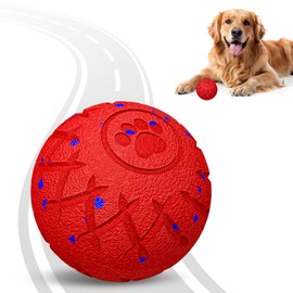 hipibbo Interactive Dog Toys Dog Ball, Automatic Moving, Bouncing, and Rotating, IP54 Waterproof Rating, Active Rolling Ball for Medium and Large Dogs [2025 Newly Upgraded] USB Rechargeable (Red)