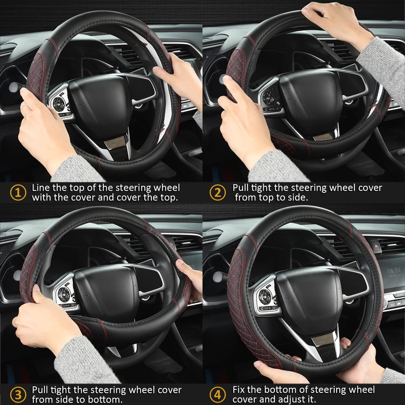 West Llama Customized Auto Car Steering Wheel Cover for Jeep
