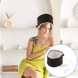 Electric Hair Hat, Heated Cap with Adjustable Temperature Control for Effective Hair Care, Scalp Treatment, Soft Fabric, Electric Hair Hat for Deep Care