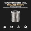 SENNMONN Thread Repair Inserts M10x1.25x14mm Insert Qty 10 Stainless Steel