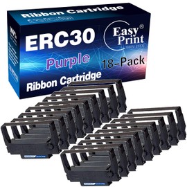 (18-Pack, Purple) Compatible ERC-30 ERC 30 34 38 Ribbon for use in Epson M119 M119B M119D M133A M270 M17-JB M52-JB TM-U325 TM-U370 TM-U375 TM-200 TM-260 Printer, Sold by EasyPrint