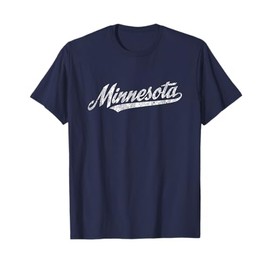Minnesota MN T-Shirt Vintage Sports Script Retro Tee T-Shirt