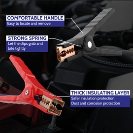 EXTRESPO Heavy Duty Jumper Cables - 4 Gauge 20 Feet 600Amp Automotive Booster Cables for Car Battery, for Car, SUV and Trucks, Jumper Cables Kit with Carry Bag, Gloves, Brushes (4 Gauge 20 FT)…