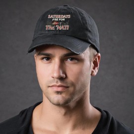 ALLNTRENDS Saturdays Dad Hat for College Fans All States Football Fan Caps (Irish Green, Touchdown Jesus)