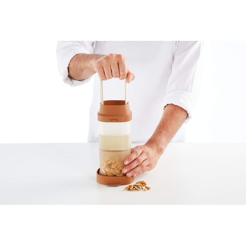 Lékué 8420460013099 Home Vegetable Drink Container, 1000 ml, Plastic, Brown