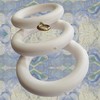 35mm x 54mm White Curtain Rings Drapery Pole with Curtain