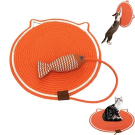 Cat Scratcher Mat Pets Scratching Pad Cotton Rope Cat 20inch Cat Scratch Mat Rug for Indoor Cats Grinding Claws Nails Cat Furniture Protector for Wall Couch Carpets Sofas