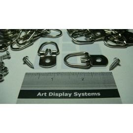 Bohle Innovation Solutions 50 MEDIUM ZINC PLATED TRIANGLE D-RING PICTURE MIRROR HANGERS ONLY + SAMPLE PACK