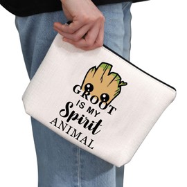 PYOUL Groot Lover Gift Groot is My Spirit Animal Makeup Bag Groot Fan Cosmetic Bag for Fans (Groot Bag EU)