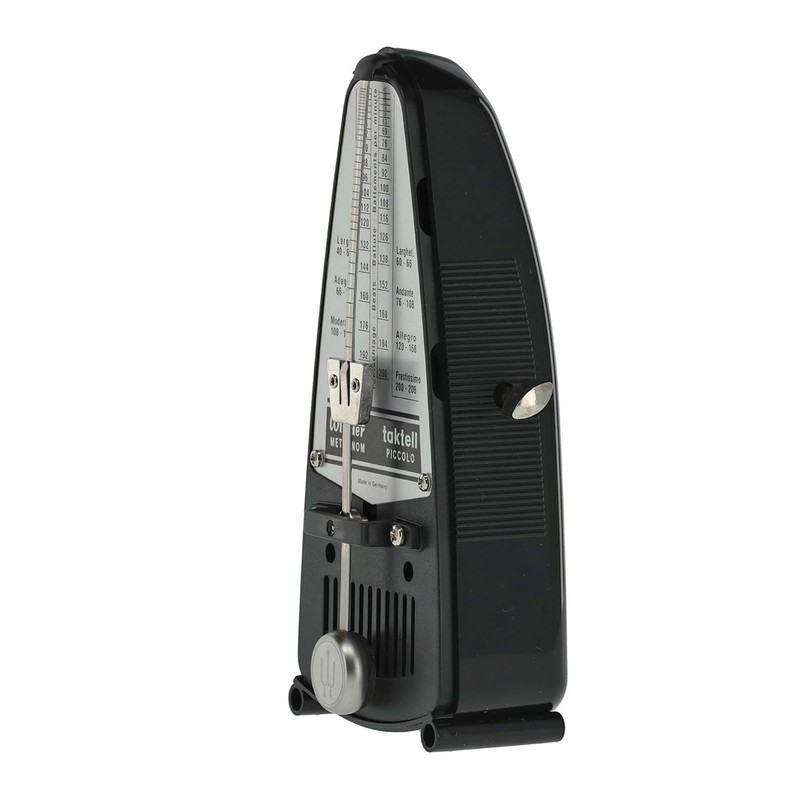 Wittner Taktell Piccolo 836 Mechanical Metronome Black with Keepdrum Microfibre