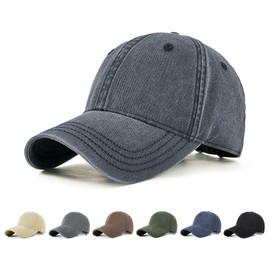 ARSZHORSVS Cap, Men's, Women's, Deep, Large Size, Cap, Cotton, M/XL, UV Cut, Stylish, Small Face Effect, Walking, Climbing, Golf, Fishing, Baseball, Unisex, 1#Black