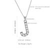 Aurora Tears Letter J Necklaces 925 Sterling Sliver Initial J