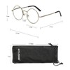 EYE ZOOM Metal Frame Round Reading Glasses with Spring Hinge
