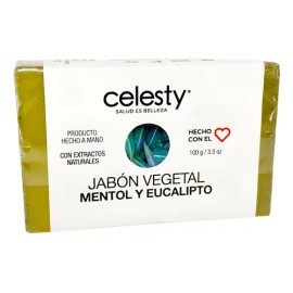 Kit 15 Pzs Jabón Vegetal Mentol Y Eucalipto 100g Glicerina