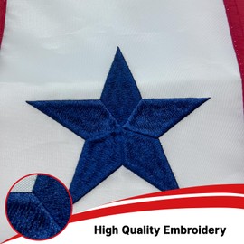 Flagolden Embroidered Military Service Garden Flag One Blue Star 12x18 Inch for Outdoor Double Sided Military Flags Durable Polyester Deployed Deployment Flag