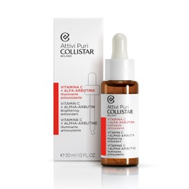 Collistar Attivi Puri Vitamin C Serum + Alpha Arbutin Face Drops for Anti-Ageing Moisturising Effect, Also for Sensitive Skin, Free from Silicones, Alcohol and Dyes, 30 ml