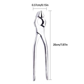 1Pcs 195mm Straight Nose Leather Plier, Labor Saving Leathercraft Leather Edge Adjustment Press Flatten Pliers Clamp for Wallets Handbags Bags