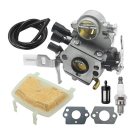 Ollanoos C1Q-S268 Carburettor Kit of Chainsaw with Air Filter Spark Plug Fuel Line Replacement for STIHL MS171 MS181 MS211 MS181 2 Mix MS181C MS181C-BE MS181CBE 2 Mix MS181C-BE Z Replace C1Q-S269