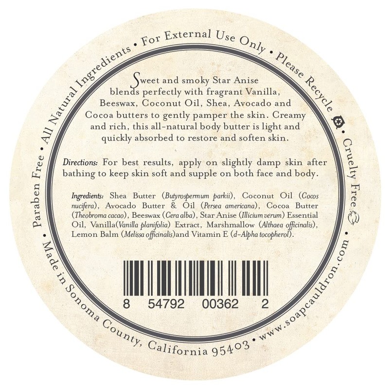 Three Sisters Apothecary 4 oz. Body Butters (Black Licorice)