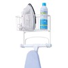 mDesign Wall Mounted Ironing Board Holder - Steel Ironing Board