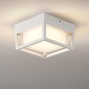 CHENS01 Small Outdoor Flush Mount LED Ceiling Light Exterior Porch