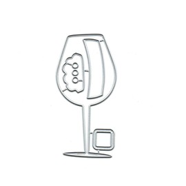 Christmas Wine Glass Metal Die Cuts,Christmas Snata Cup Cutting Dies Cut Stencils DIY Scrapbooking Photo Decorative Embossing Paper Dies for Scrapbooking Card Making