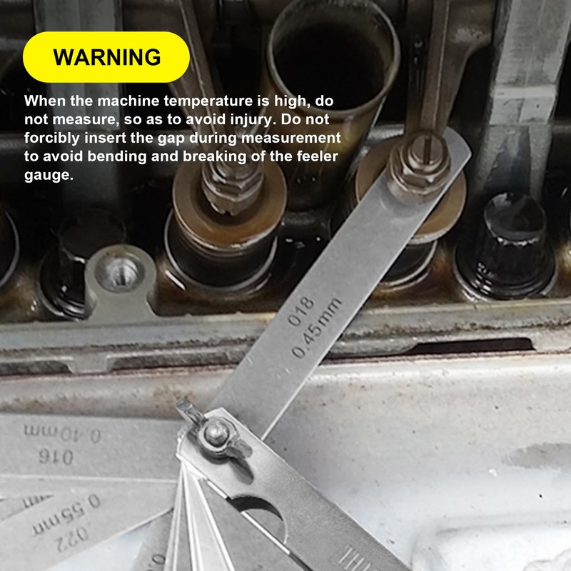 2 Pcs Stainless Feeler Gauges, 32 Pieces Universal Blade Feeler