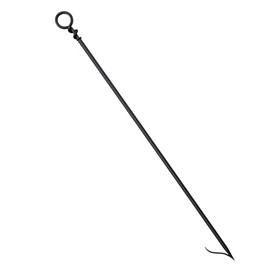 Hand Forged Twisted Rope Design Fire Poker 32” Long, Heavy Duty Metal Fire Stick for Fire Pit, Handmade Fireplace Poker for Campfire Wood Stove Firewood Log Coals Outdoor Indoor Fireplace Tools