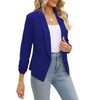MenXX-LargePOGT Womens Professional Blazers for Work Stretch 3/4 Gathered Sleeve
