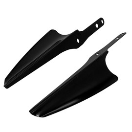 AC-MTORC Front Fork Mount Wind Deflectors Windshield for Harley Touring Road King Street Glide Electra Glide FLHT FLHR FLHX 1995-2024 (Black)