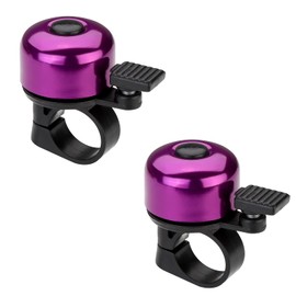 Paliston Bike Bell Bicycle Bell Crisp Sound for Adults Kids Boys Girls Purple & Purple