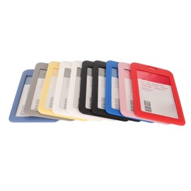 Portatarjetas de Autobús Portatarjetas Brillante Resistente a la Decoloración Paquete de 10 Plástico Duradero para la Escuela (Vertical (4,3 X 2,8 X 0,2 pulg.))