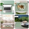 JarThenaAMCS 6Pcs Sage Green Placemats Heat Resistant Waterproof Linen Table