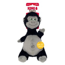 KONG Knots Belly - Soft Plush Exterior with Internal Skeleton Rope Ball and Squeaker (Gorilla)