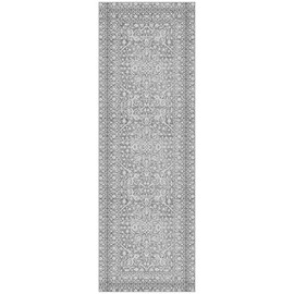 NeverMove Machine Washable Bella Runner Rug, 3x9, Grey