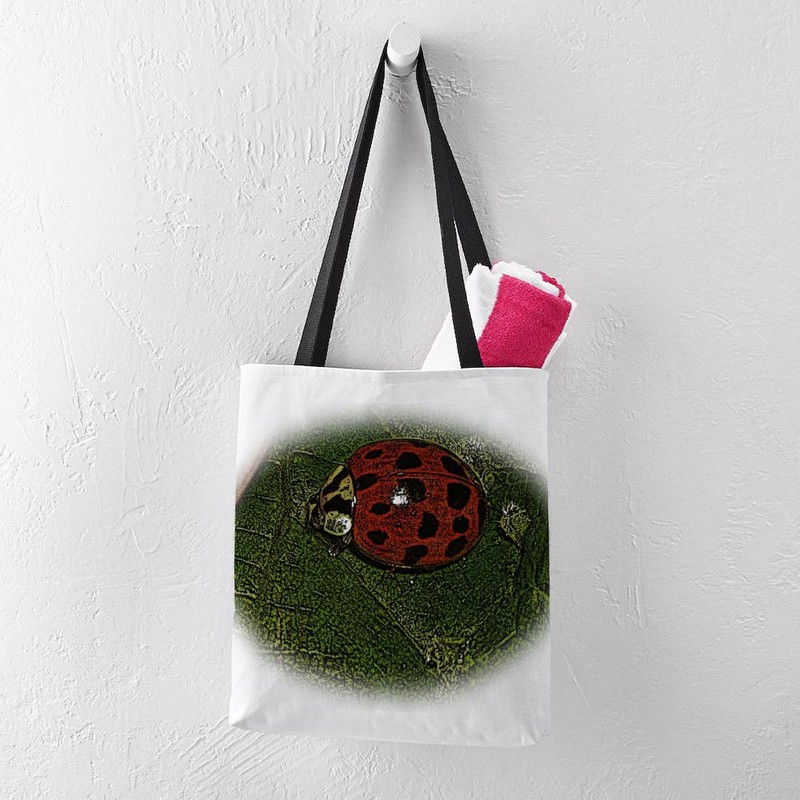 CafePress Ladybug Polyester Tote Bag 16"x16"