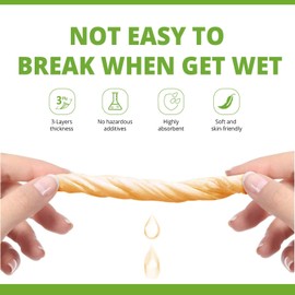 WBM Care Soft Bamboo Toilet Tissue, Strong & Flexible 3-Ply, Designed for Sensitive Skin, Tree Free, All-Natural & Healthy Bath, Paper Towels, 208 Sheets, 20 Rolls