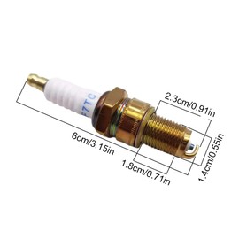 Spark Plug, Engine Spark Plug, F7TC Spark Plug, Lawn Mower Spark Plug, Spark Plug Accessories, Spark Plug Replacement, Metal Spark Plugs, Motorcycle Spark Plug, for Lawnmowers, Tractors, Pack of 2,