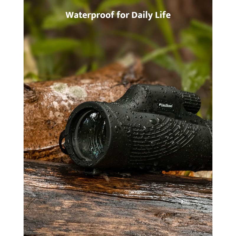 Monocular Telescope, 10x42 Monoculars for Adults, Usogood Compact Portable Waterproof