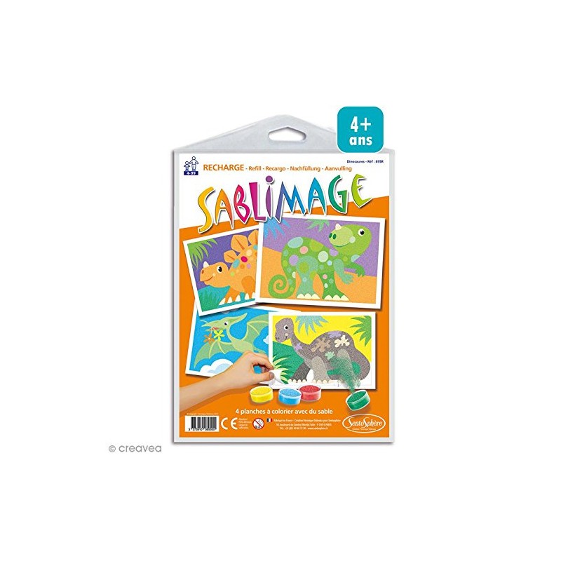 Sentosphère 895R Refill Sand Sand Sphere Dinosaurs