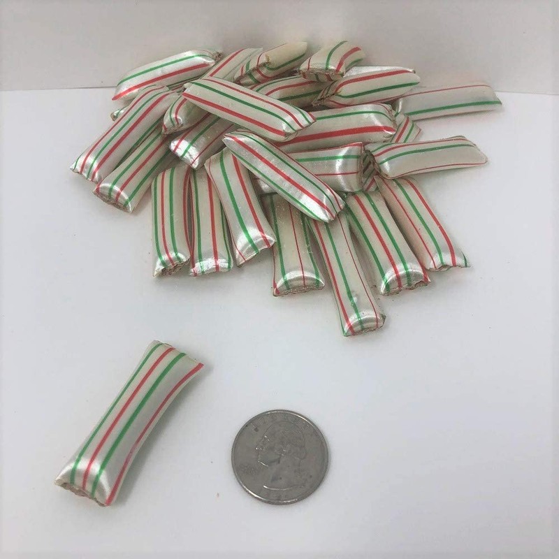 Old Fashion Chocolate Mint Straws 1 pound red green white