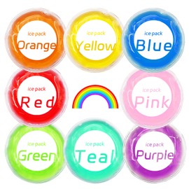 Boo Boo Ice Packs for Kids, Kids Ice Packs, Small Gel Bead Ice Packs Little Star Cartoon, Instant Cooling Relieves Pain (8 Color ice Pack)