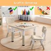 CuFun Kids Table & Chairs Set (2 Chairs) Height Adjustable