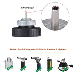 SOOYEAH Butane Fill Adapter and 5 Interchangeable Butane Adapter Tips Gas Refill Adapter for Torch Lighter, Kitchen Torches, Refillable Lighters