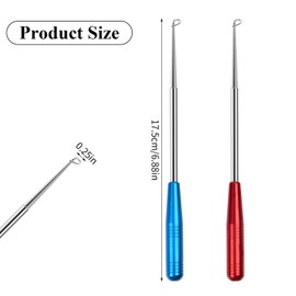 Pack of 2 Fishing Hook Remover, Stainless Steel Portable Fishing Hook Remover, Stainless Steel Fishing Unhooking Disgorger, Hook Remover Fishing, with Storage Tube