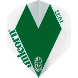 Unicorn UltraFly Dart Flights | Comet Green Design | Big Wing Shape| Ultra Durable 100 Micron Polyester PET