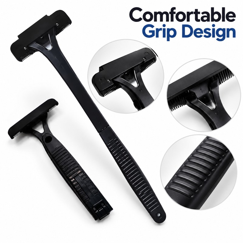 Long Handle Back Shaver for Men – Foldable Body Hair