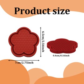 RGOAANC 4PCS Car Cup Holder Coaster, Cup Holder Insert, 2.75 Inch Non-Slip Insert Water Bottle Holder Pads, Car Interior Accessories PVC Flower Shaped Vehicle Cup Holder Insert Coaster for Women Girls