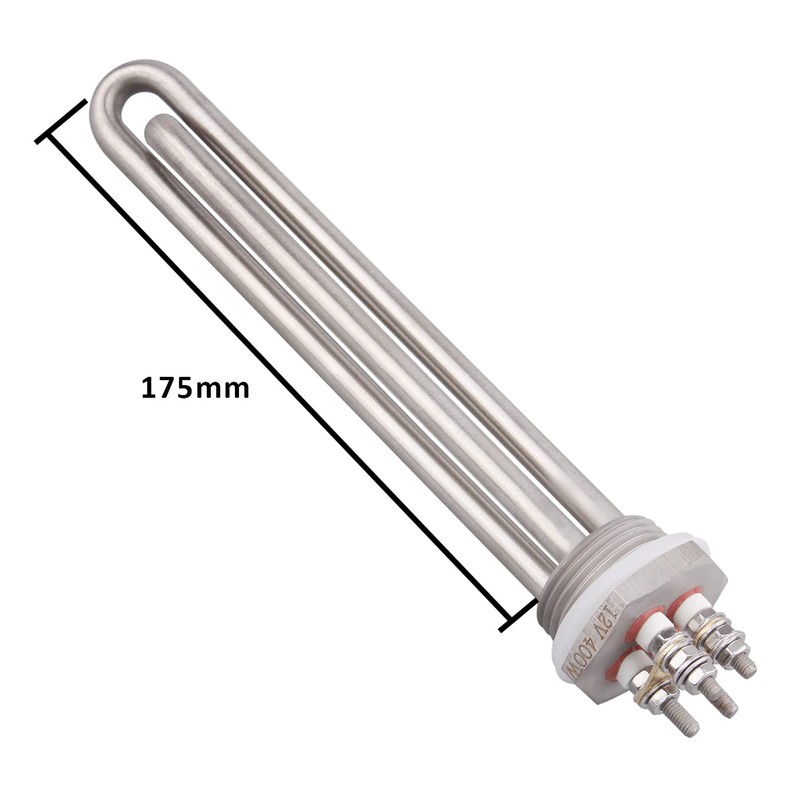 DERNORD 12V 400W Immersion Heater Submersible Water Heater Element Stainless